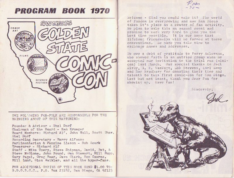 1970 Golden State Comic Con Program Book